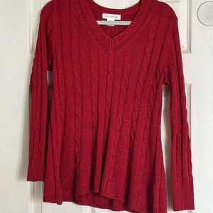 Skye's the Limit V-Neck Red Sweater